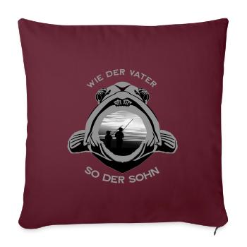 TEL PÈRE, TEL FILS - Housse de coussin décorative 45 x 45 cm - bordeaux - Devant