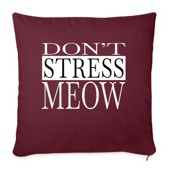 chats chaton avacato anti aw anniversaire cadeau idée - Housse de coussin décorative 45 x 45 cm - bordeaux - Devant