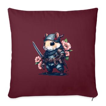 Le hamster ninja – incroyable et inoubliable - Housse de coussin décorative 45 x 45 cm - bordeaux - Devant