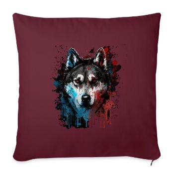 Husky Dog - Sofakissenbezug 45 x 45 cm - Burgunderrot - Vorne