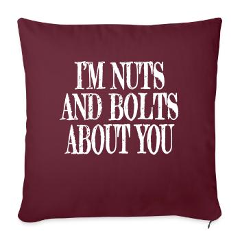 drôle de robots pyjama de noël cet ingénieur geek - Housse de coussin décorative 45 x 45 cm - bordeaux - Devant