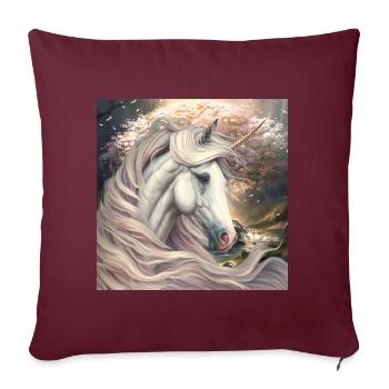 Licorne simplement pour tomber amoureuse - Housse de coussin décorative 45 x 45 cm - bordeaux - Devant