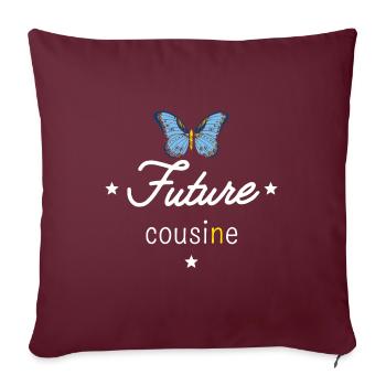 Future cousine - Housse de coussin décorative 45 x 45 cm - bordeaux - Devant