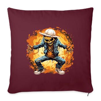 Happy Halloween Jack O Latern Dabbing Monster - Sofakissenbezug 45 x 45 cm - Burgunderrot - Vorne