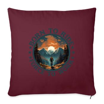 VTT VTT de descente VTT - Housse de coussin décorative 45 x 45 cm - bordeaux - Devant
