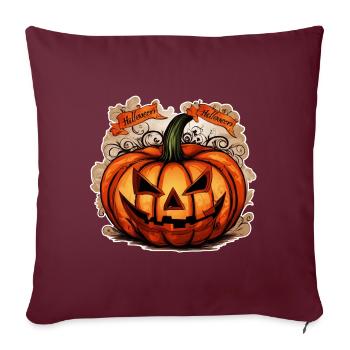 Halloween: Big Pumpkin - Housse de coussin décorative 45 x 45 cm - bordeaux - Devant