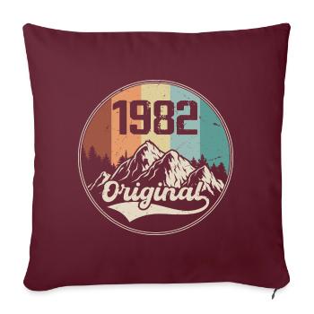 Original 1982 Cadeau D'anniversaire - 1982 - Housse de coussin décorative 45 x 45 cm - bordeaux - Devant