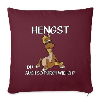 Hengst - Sofakissenbezug 45 x 45 cm - Burgunderrot - Vorne