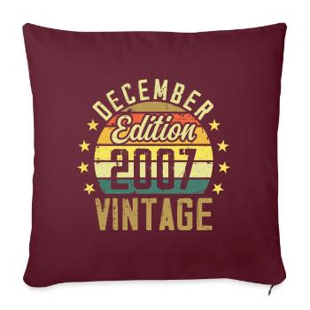 Légendes Sont Nés En Décembre 2007 - Édition 2007 - Housse de coussin décorative 45 x 45 cm - bordeaux - Devant