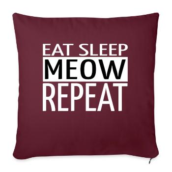 bday pet quote sayings cat collage tshirts - Sofakissenbezug 45 x 45 cm - Burgunderrot - Vorne