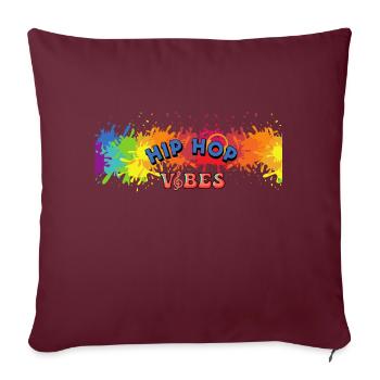 HIP HOP - Housse de coussin décorative 45 x 45 cm - bordeaux - Devant