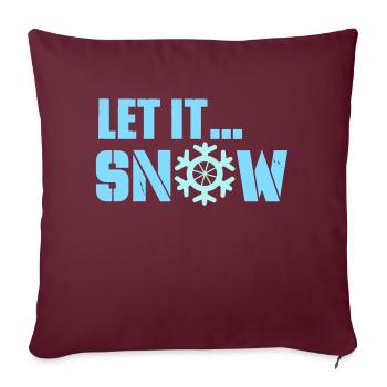 qu’il neige - Housse de coussin décorative 45 x 45 cm - bordeaux - Devant