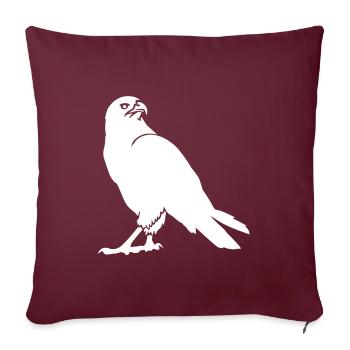 faune, aigle, buse, faune, oiseaux, oiseau, zoo - Housse de coussin décorative 45 x 45 cm - bordeaux - Devant