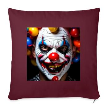 Clown - Housse de coussin décorative 45 x 45 cm - bordeaux - Devant