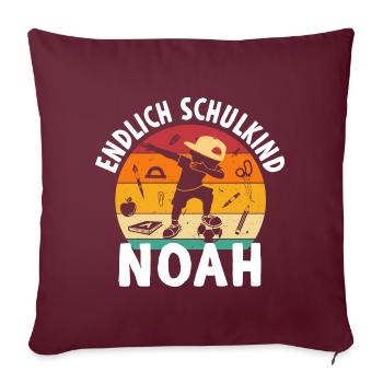 Enfin l’écolier Elias dabbing étudiant - Housse de coussin décorative 45 x 45 cm - bordeaux - Devant