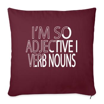 tasses à café déclaration de l’éditeur copywriter blagues citation - Housse de coussin décorative 45 x 45 cm - bordeaux - Devant