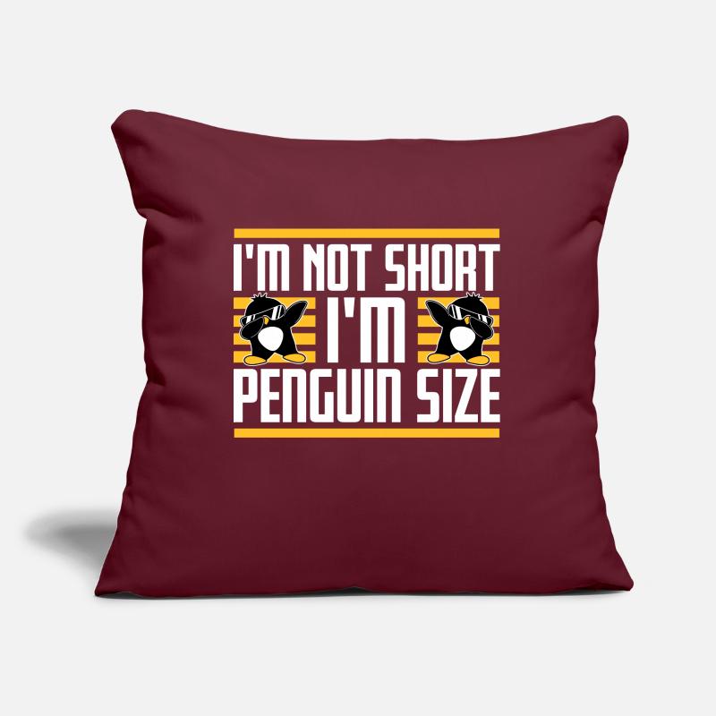 I'm Not Short I'm Penguin Size Dabbing Dab Dance Sofa pillowcase 17,3'' x 17,3'' (45 x 45 cm)