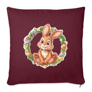 Frohe Ostern illustration - Sofakissenbezug 45 x 45 cm - Burgunderrot - Vorne
