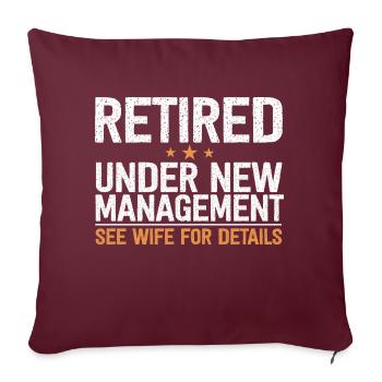 Drôle de fête de retraite papa grand-père fête des pères - Housse de coussin décorative 45 x 45 cm - bordeaux - Devant