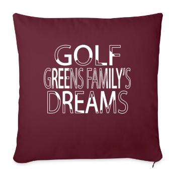 humour drôle citation idée cadeau golf mode de vie drôle - Housse de coussin décorative 45 x 45 cm - bordeaux - Devant