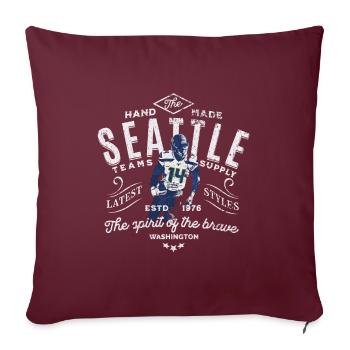 Seattle Teams liefern Fußball - Sofakissenbezug 45 x 45 cm - Burgunderrot - Vorne