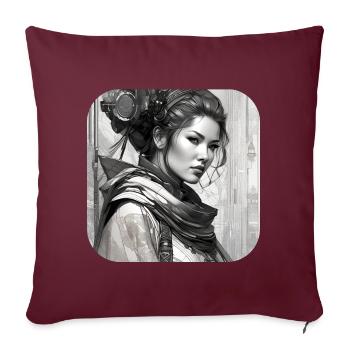 Fille fantastique cool - Housse de coussin décorative 45 x 45 cm - bordeaux - Devant