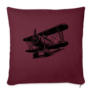 Rêves de haut vol - Housse de coussin décorative 45 x 45 cm - bordeaux - Devant