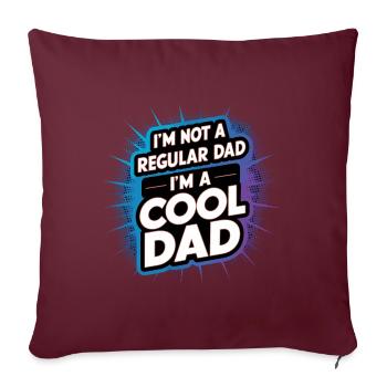 Papa cool disant que la fête des pères est le meilleur papa - Housse de coussin décorative 45 x 45 cm - bordeaux - Devant