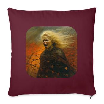 Düstere Horror Banshee - Sofakissenbezug 45 x 45 cm - Burgunderrot - Vorne