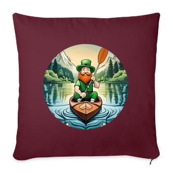 Kayak Trèfle de la Saint-Patrick - Housse de coussin décorative 45 x 45 cm - bordeaux - Devant