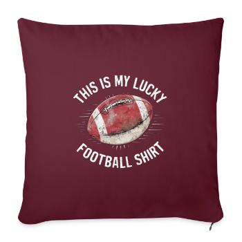 C’est mon porte-bonheur Maillot de foot - Housse de coussin décorative 45 x 45 cm - bordeaux - Devant
