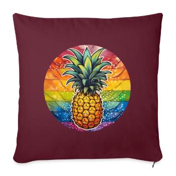 LGBTQ Ananas - Sofakissenbezug 45 x 45 cm - Burgunderrot - Vorne