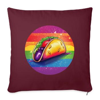 LGBTQ Taco - Sofakissenbezug 45 x 45 cm - Burgunderrot - Vorne