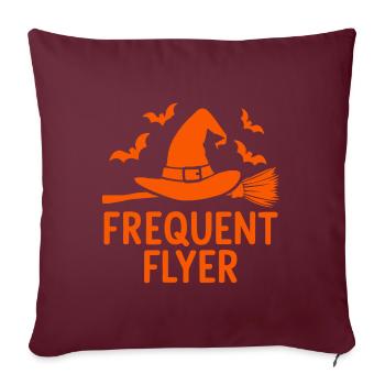 Citation de citation de Halloween Frequent Flyer - Housse de coussin décorative 45 x 45 cm - bordeaux - Devant