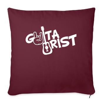 Guitarist Guitar Playing Guitarist Rock Music Fun - Sofa pillowcase 17,3'' x 17,3'' (45 x 45 cm) - burgundy - Front