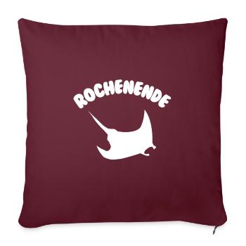 Lustiges Rochenende Geschenk für Mantarochen-Fans - Sofakissenbezug 45 x 45 cm - Burgunderrot - Vorne