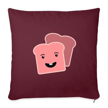 Cadeau de toasts roses - Housse de coussin décorative 45 x 45 cm - bordeaux - Devant