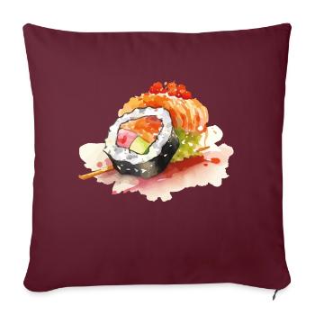 Sushi - Sofa pillowcase 17,3'' x 17,3'' (45 x 45 cm) - burgundy - Front