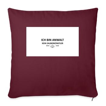 ANWALT - Sofakissenbezug 45 x 45 cm - Burgunderrot - Vorne