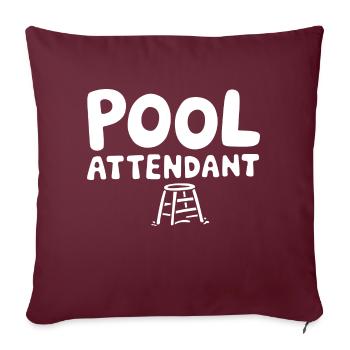 Profitez de l’ambiance de la piscine - Housse de coussin décorative 45 x 45 cm - bordeaux - Devant