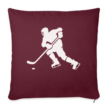 hockey - Housse de coussin décorative 45 x 45 cm - bordeaux - Devant