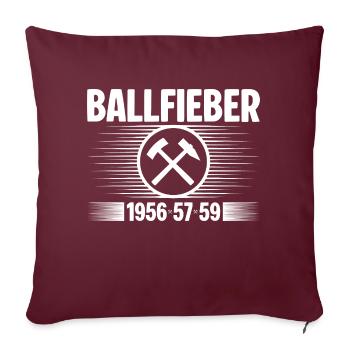 Erzgebirge Ballfieber - Sofakissenbezug 45 x 45 cm - Burgunderrot - Vorne