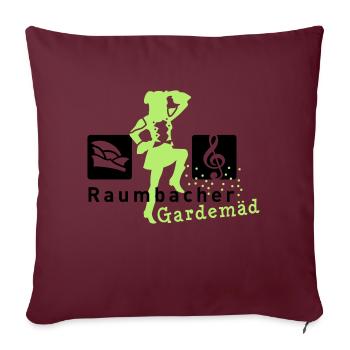 Raumbacher Garde3 - Sofakissenbezug 45 x 45 cm - Burgunderrot - Vorne