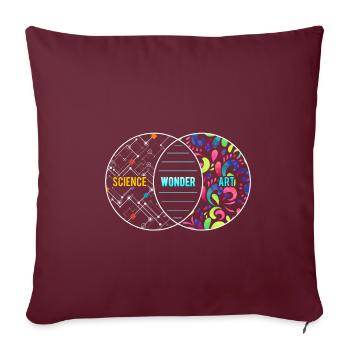 Science Wonder Art chevauchement des cercles cadeau - Housse de coussin décorative 45 x 45 cm - bordeaux - Devant