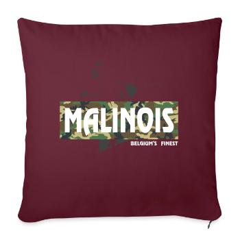 Malinois Camouflage Print - Sofakissenbezug 45 x 45 cm - Burgunderrot - Vorne