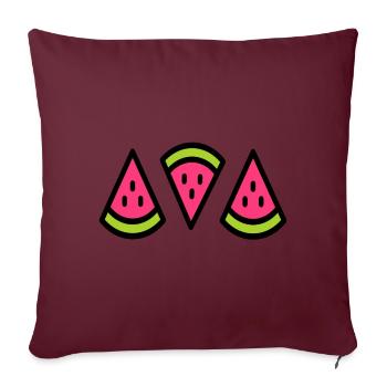 süße Wassermelone Summertime Obst - Sofakissenbezug 45 x 45 cm - Burgunderrot - Vorne