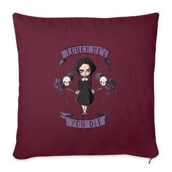 Touche moi et vous, ça ! Idée de cadeau génial, fille - Housse de coussin décorative 45 x 45 cm - bordeaux - Devant