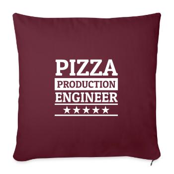 Pizza Pizzaria Ich Liebe Pizza Pizza Bäcker - Sofakissenbezug 45 x 45 cm - Burgunderrot - Vorne