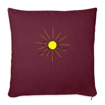 SONNE Urlaubsreif - Sofakissenbezug 45 x 45 cm - Burgunderrot - Vorne