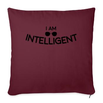 I am Intelligent - Sofakissenbezug 45 x 45 cm - Burgunderrot - Vorne